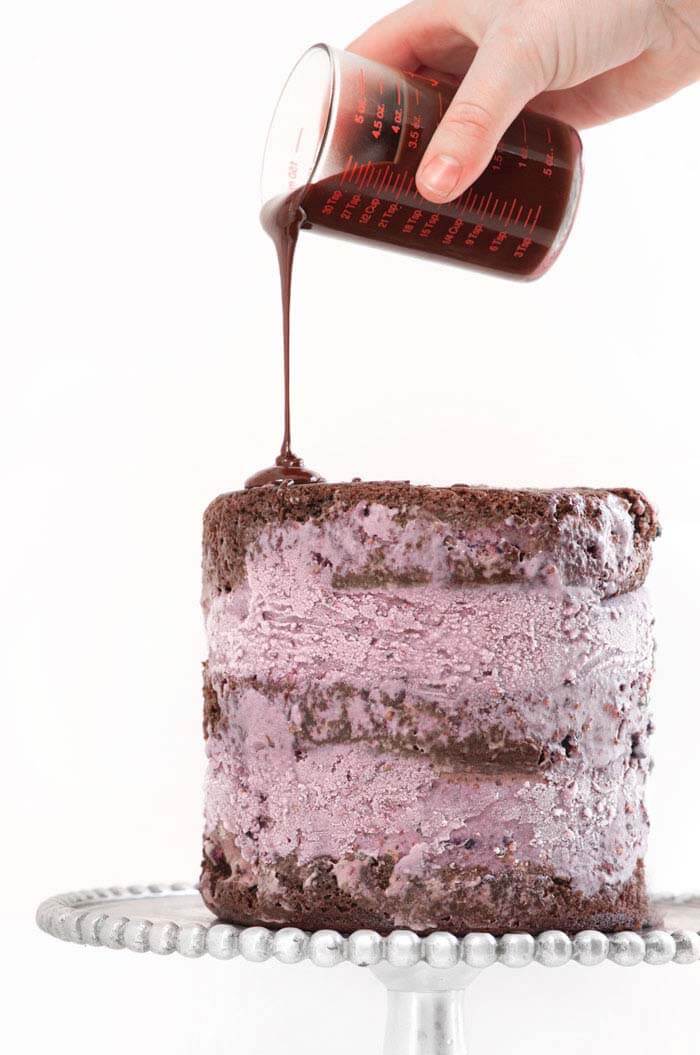 Cake with Chocolate and Blackberry