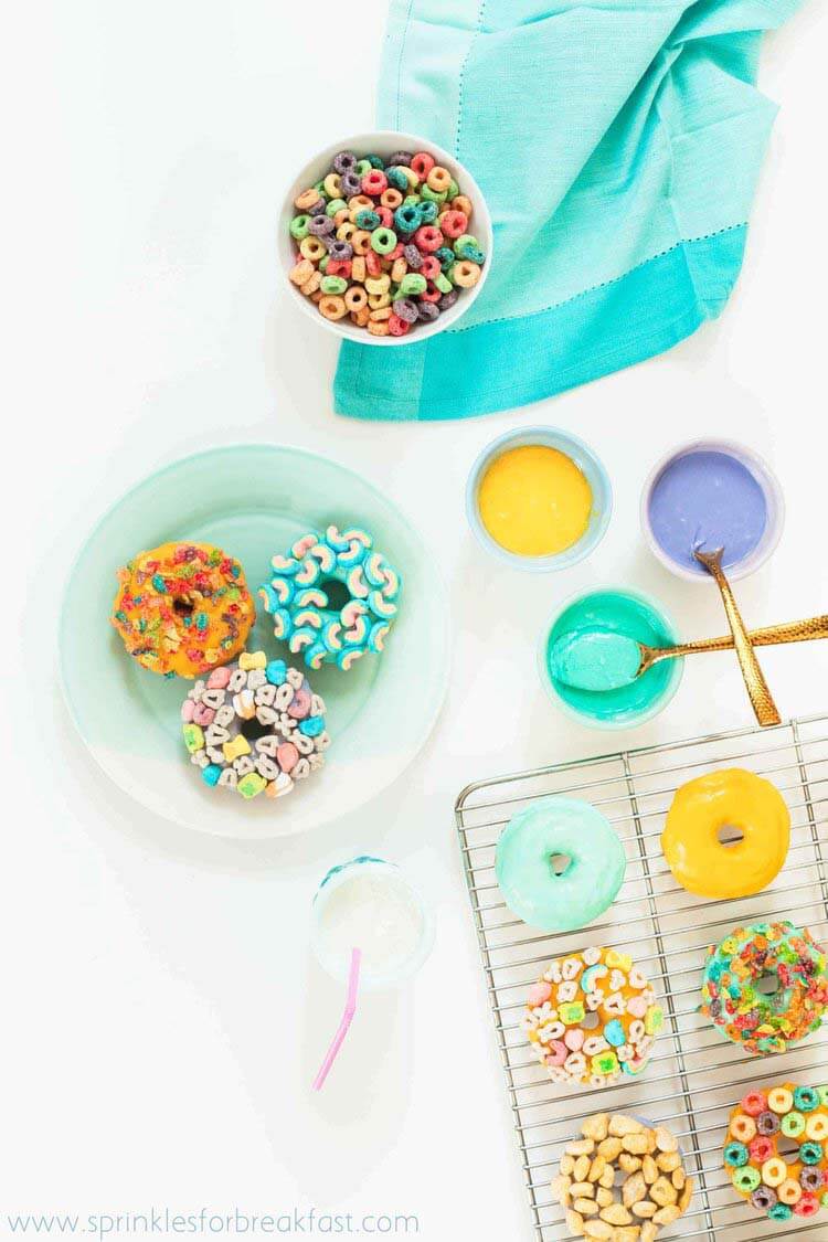 Dessert Ideas For Kids - Breakfast Cereal Donuts