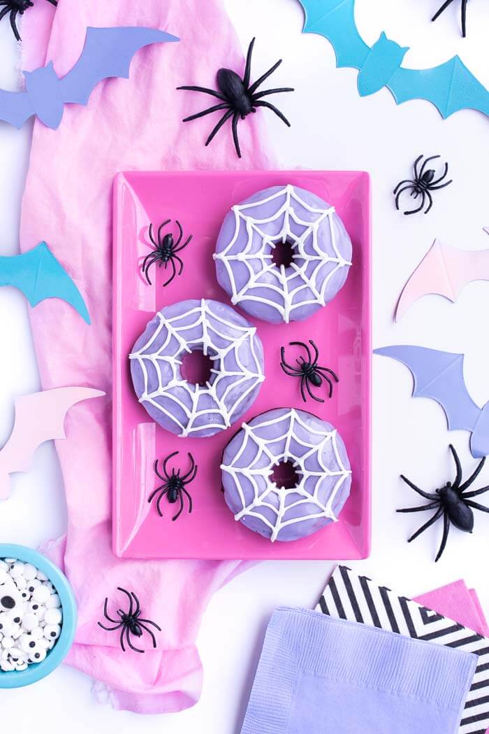 Chocolate Spider Web Doughnuts | Sprinkles For Breakfast