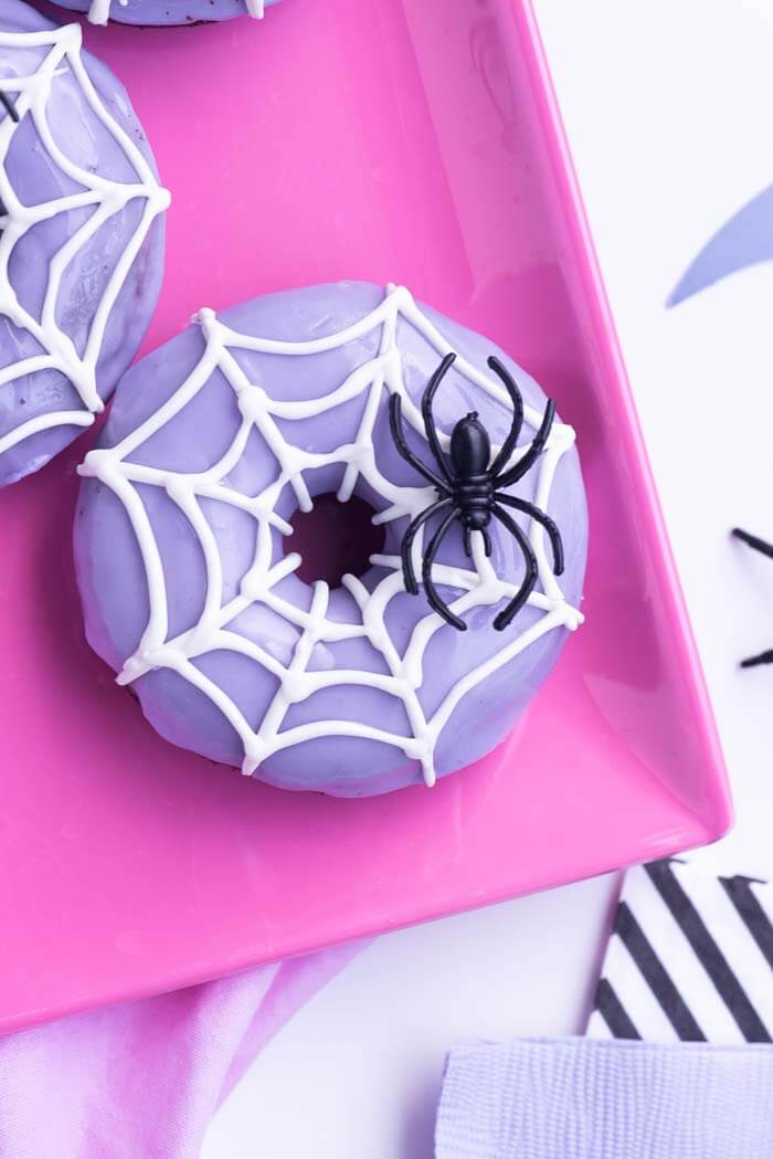 Chocolate Spider Web Doughnuts | Sprinkles For Breakfast