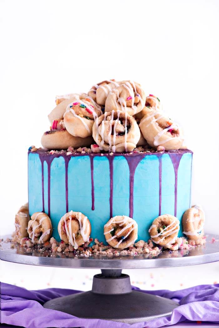 Cinnamon Roll Birthday Cake | Sprinkles For Breakfast