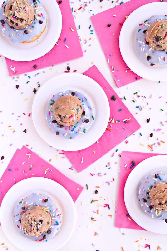 Confetti Cookie Dough Doughnuts | Sprinkles For Breakfast