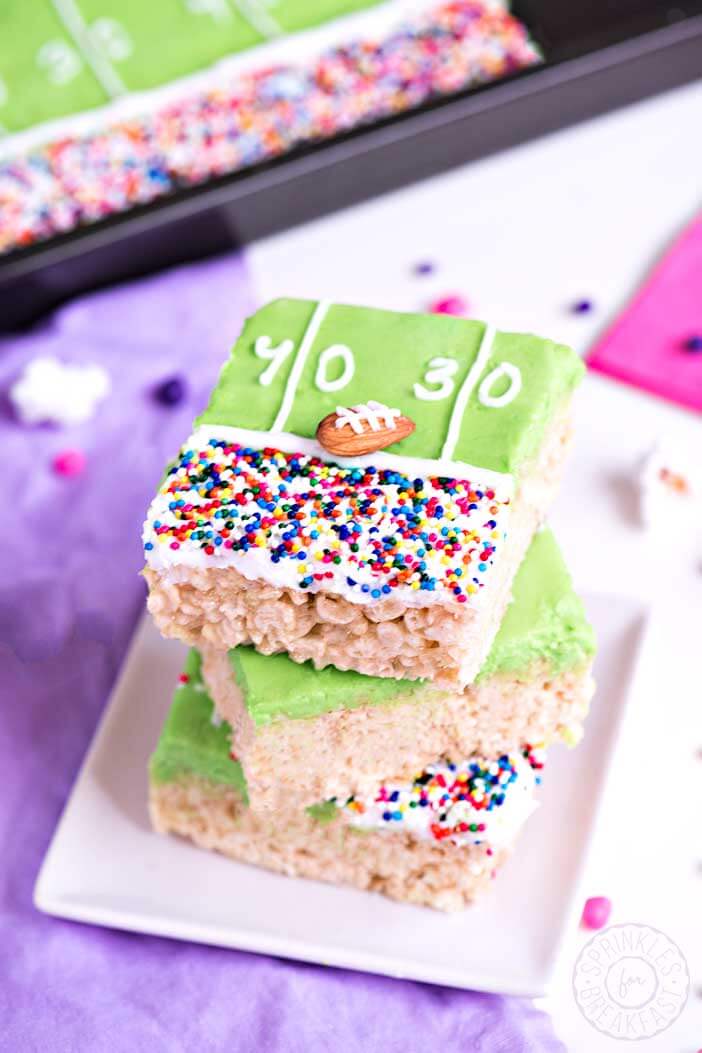 Game Day Rice Krispy Treats | Sprinkles For Breakfast