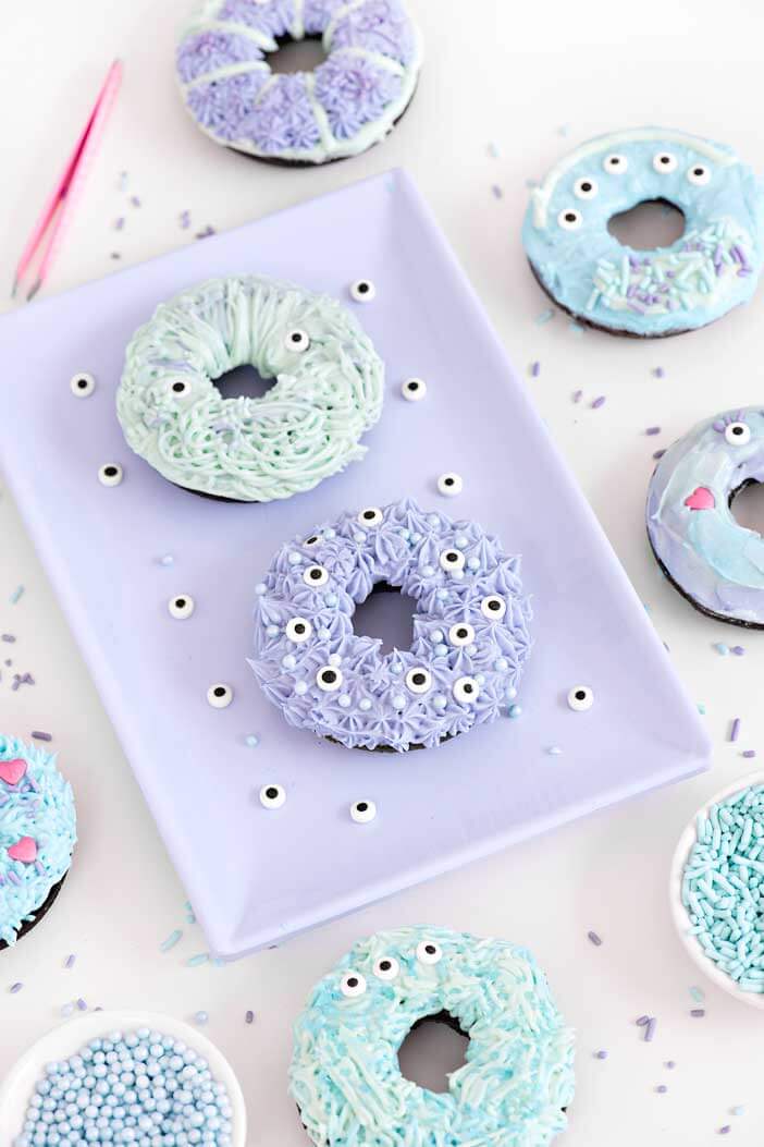 Halloween Monster Doughnuts | Sprinkles For Breakfast