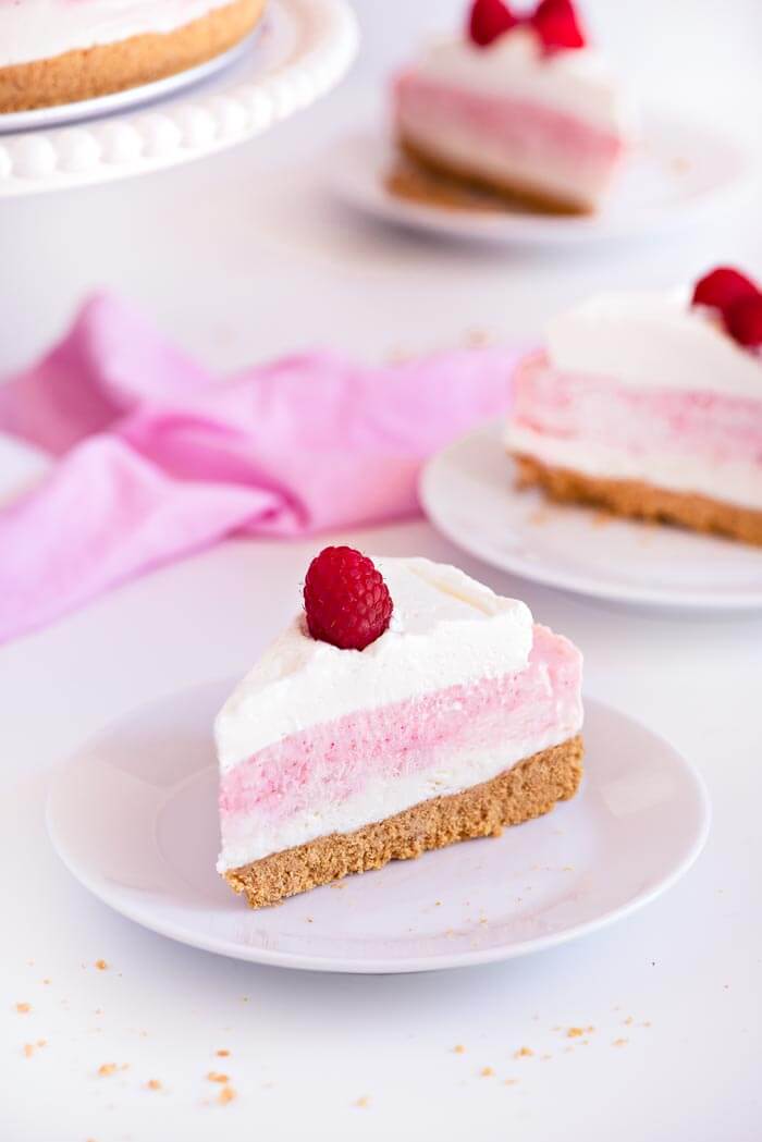 No Bake Raspberry Vanilla Cheesecake | Sprinkles For Breakfast
