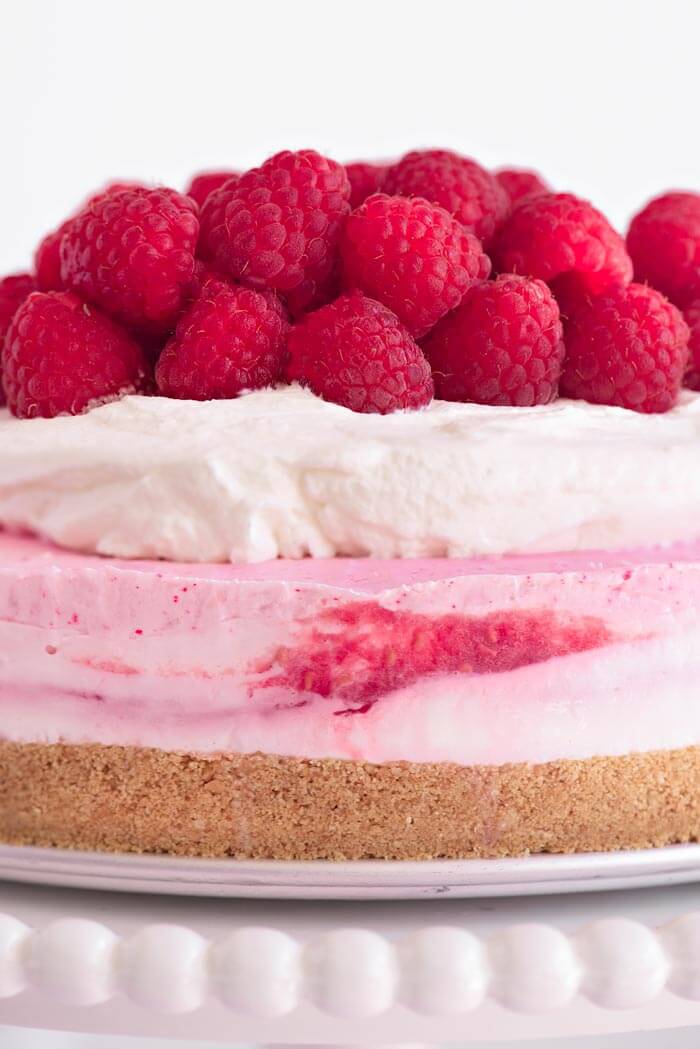 No Bake Raspberry Vanilla Cheesecake | Sprinkles For Breakfast