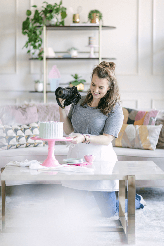 Lindsay taking cake photos | Sprinkles For Breakfast